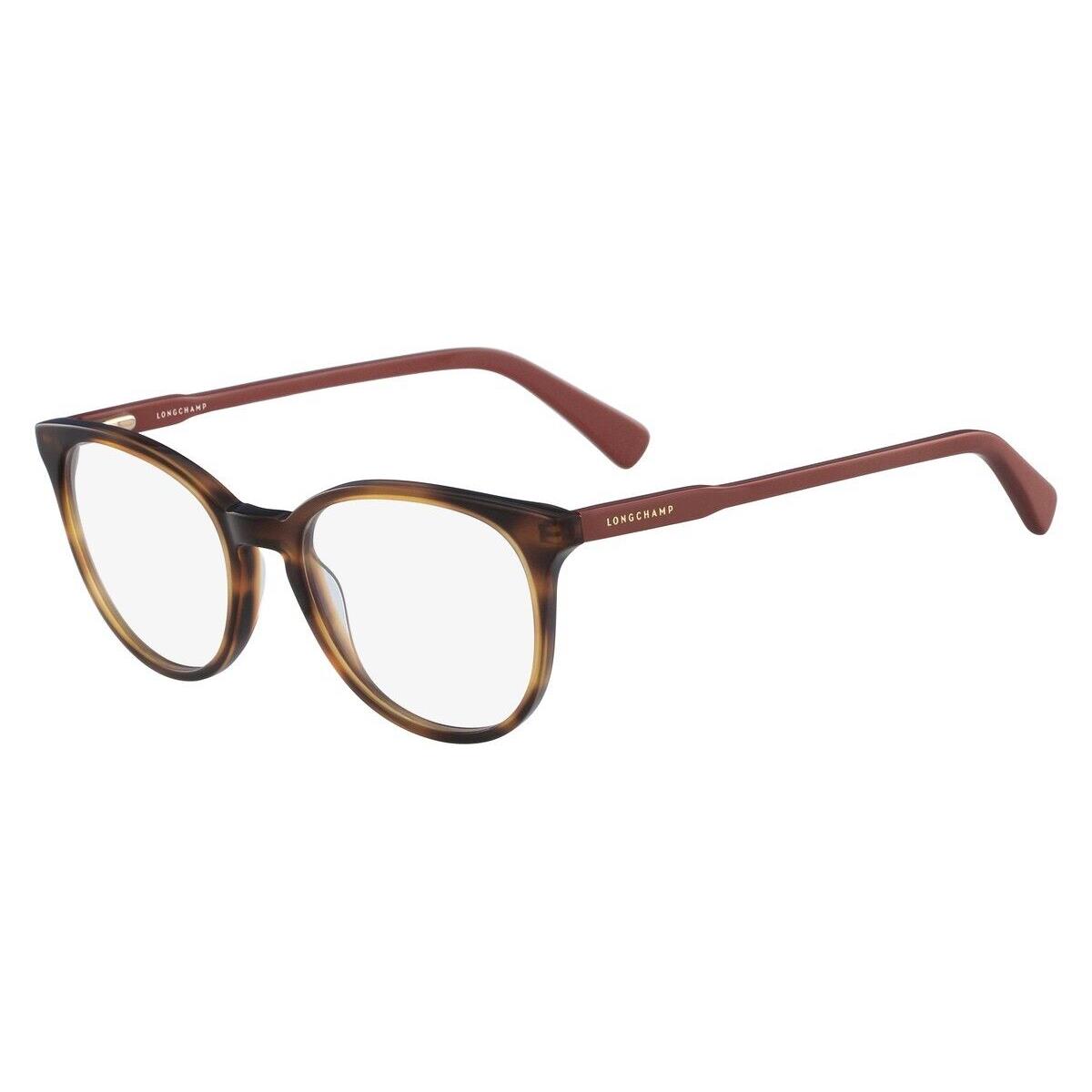 Longchamp LO2608 Eyeglasses Women Havana Rectangle 49mm