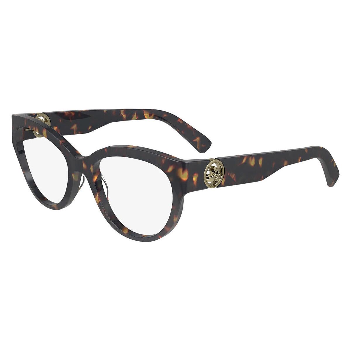 Longchamp Lon Eyeglasses Women Dark Havana 53mm