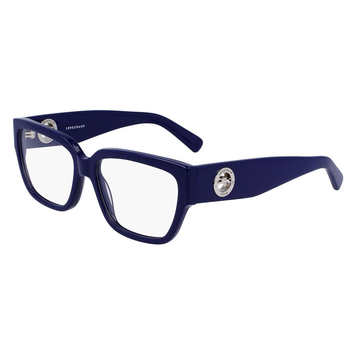 Longchamp LO2703 Eyeglasses Women Blue Square 56mm