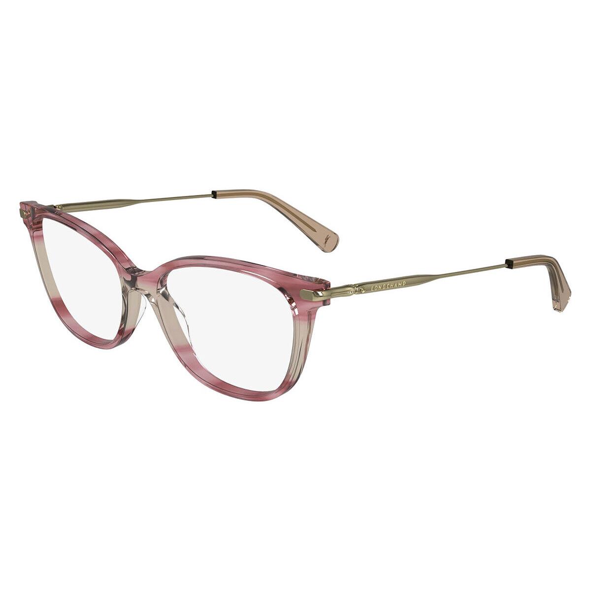 Longchamp LO2735 Eyeglasses Women Striped Rose 51mm