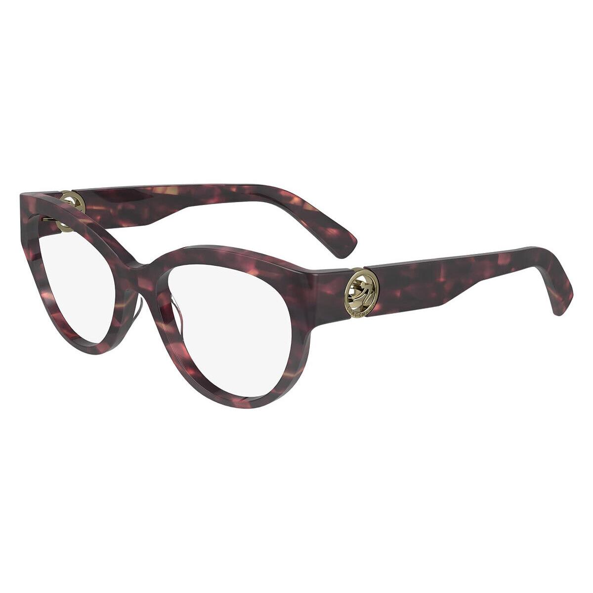 Longchamp Lon Eyeglasses Women Textured Red 53mm