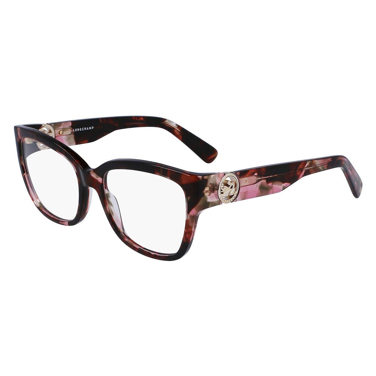 Longchamp LO2712 Eyeglasses Women Brown/rose Havana Square 53