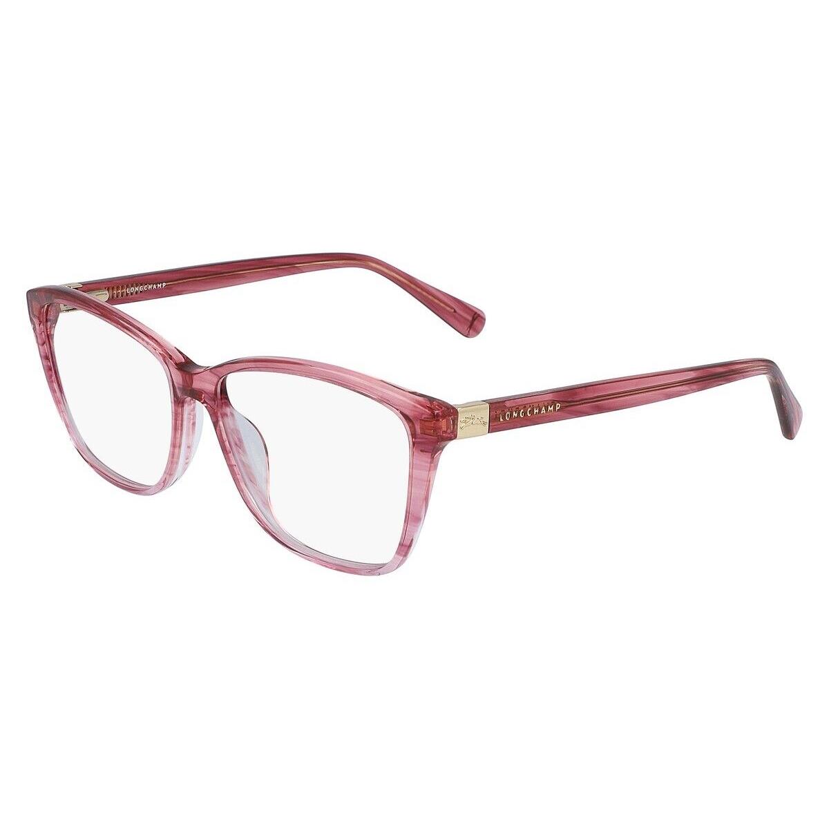 Longchamp LO2659 Eyeglasses Women Striped Rose Rectangle 51mm