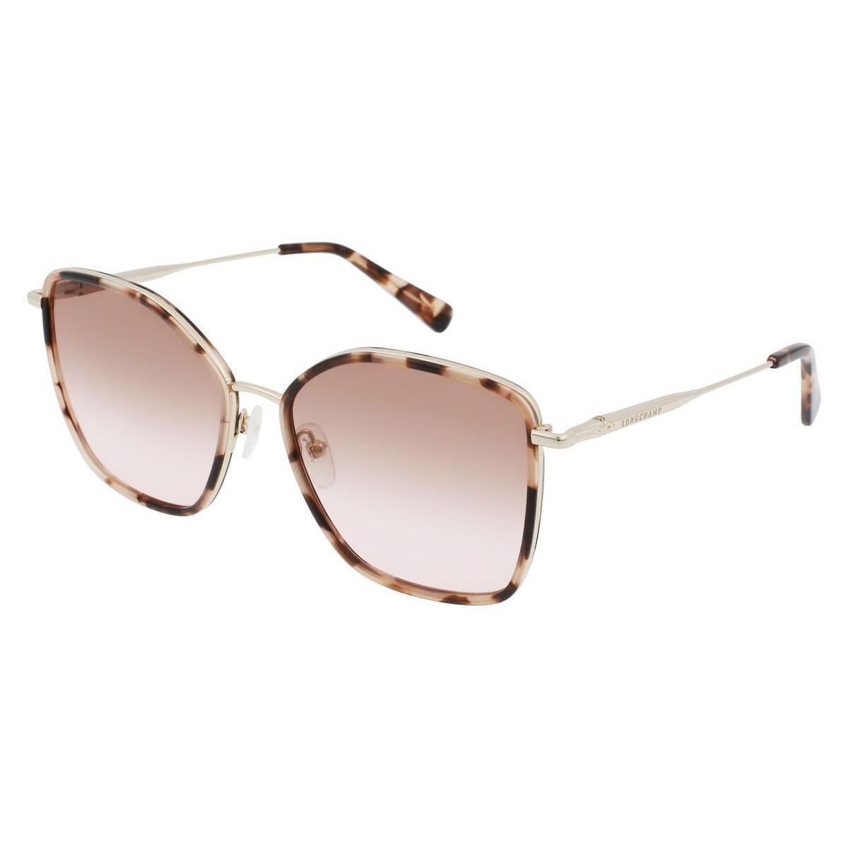 Longchamp LO685S Sunglasses Women Gold Square 59mm