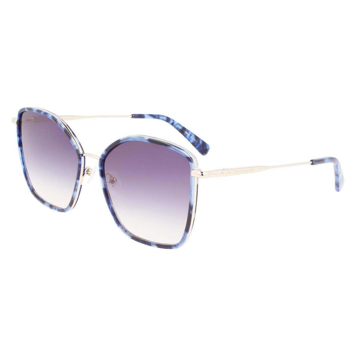 Longchamp LO685S Sunglasses Gold/textured Blue Butterfly 59mm