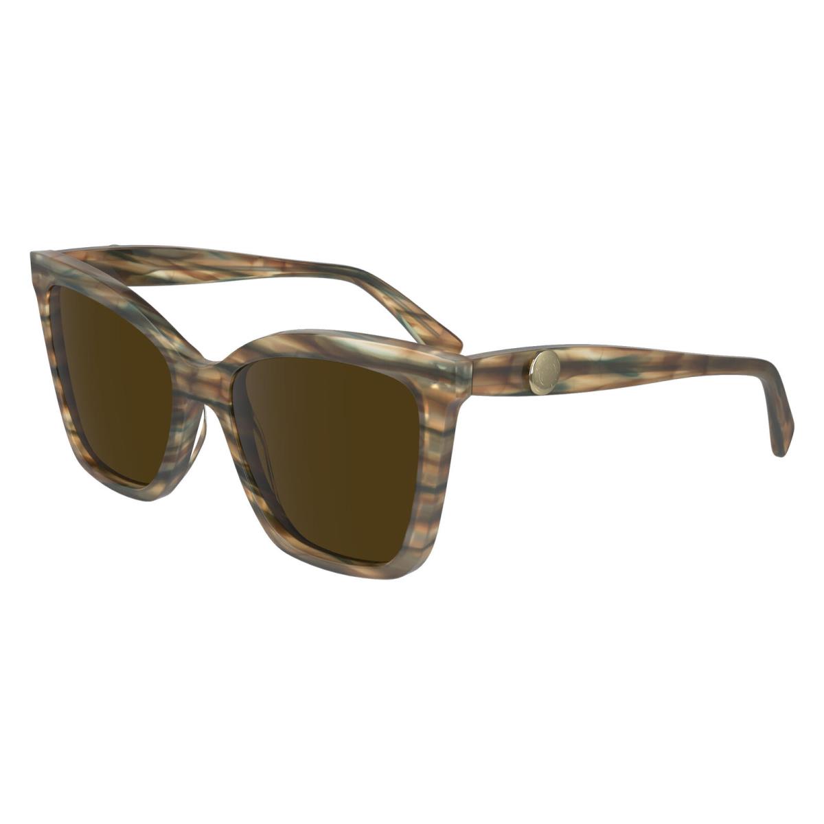 Longchamp LO742S Striped Brown Petrol 211 Sunglasses