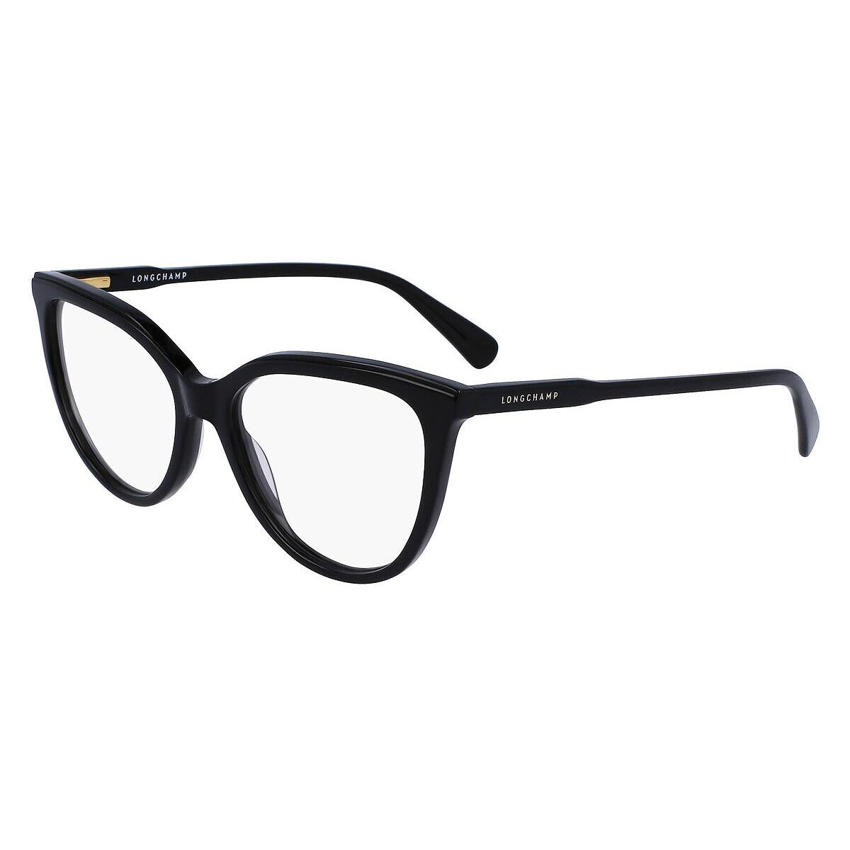 Longchamp LO2717 Eyeglasses Women Black Cat Eye 53mm