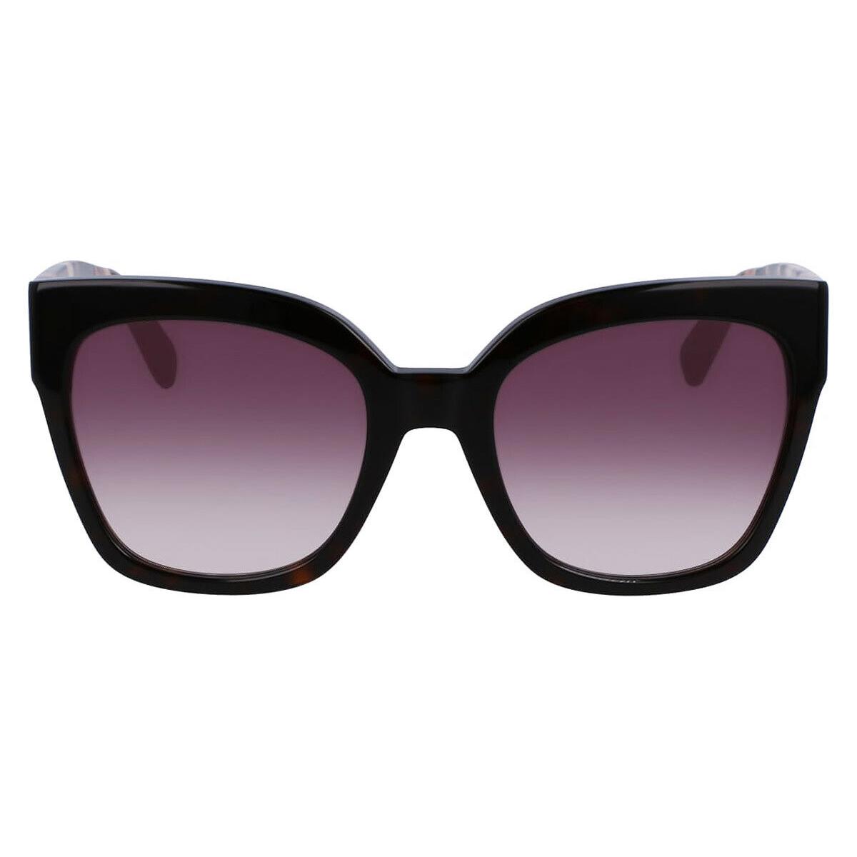 Longchamp Lon Sunglasses Women Dark Havana 55mm - Frame: Dark Havana