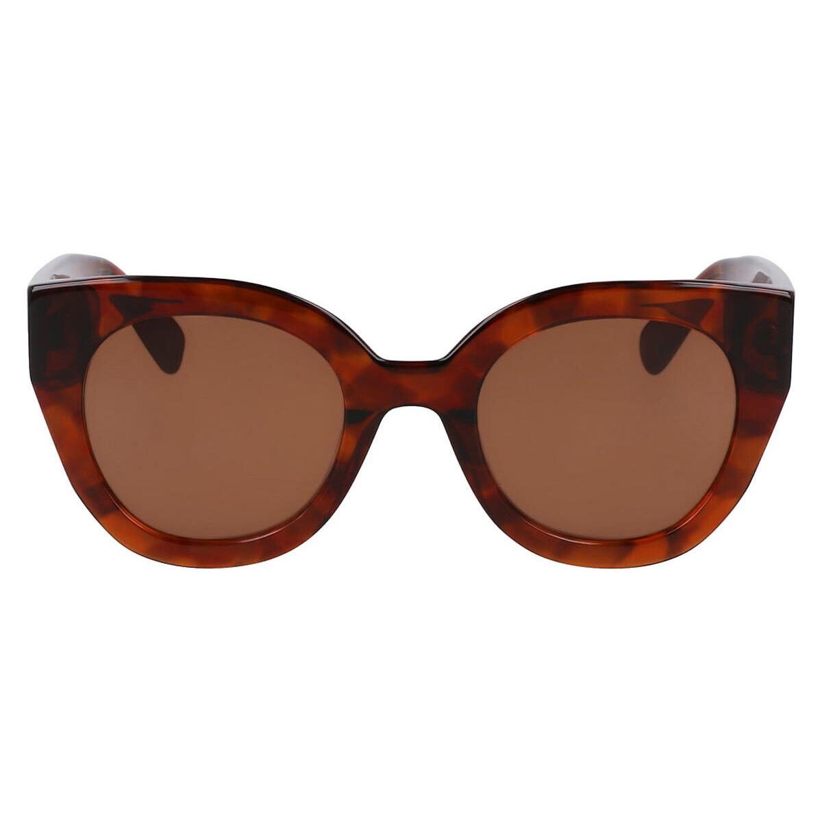 Longchamp LO750S Sunglasses Women Textured Brown 49mm