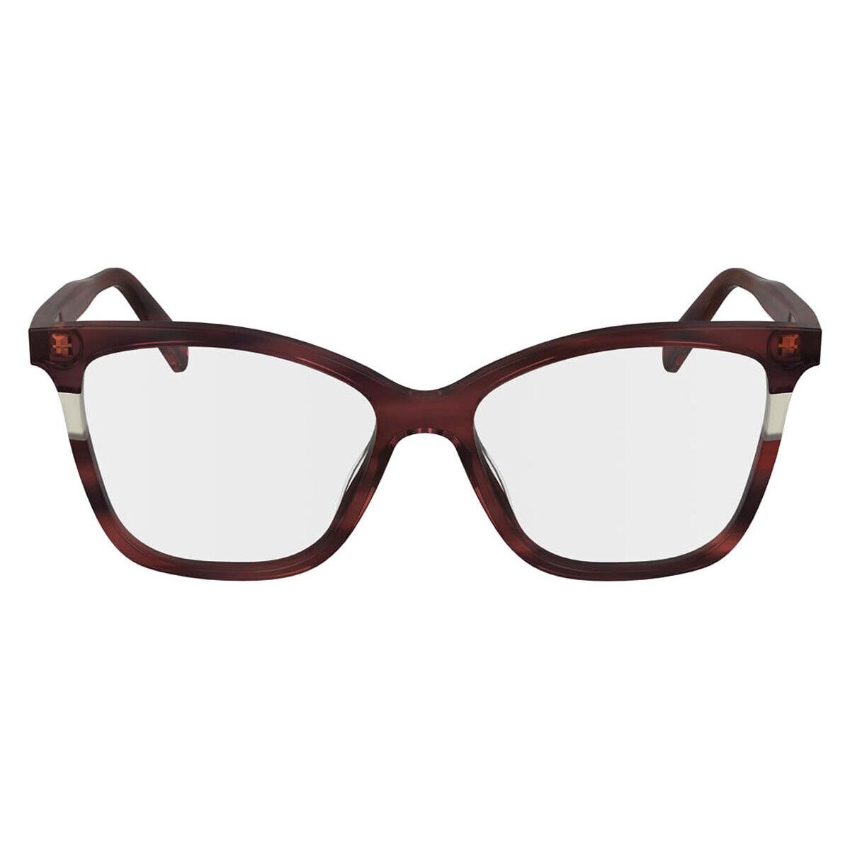 Longchamp LO2741 Eyeglasses Women Striped Red 52mm