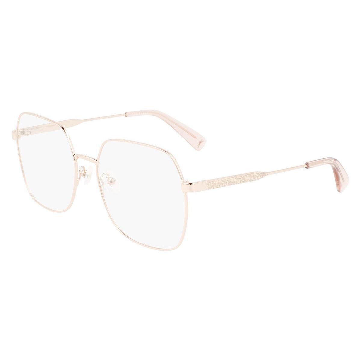 Longchamp LO2148 Eyeglasses Women Rose Gold Oversized 55mm