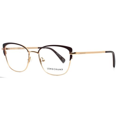 Longchamp LO2108 602 Wine Gold Womens Cat Eye Eyeglasses 51-18-140 B:40