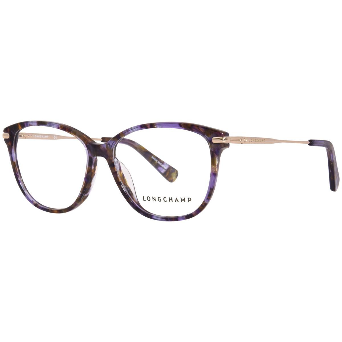 Longchamp LO2669 625 Eyeglasses Women`s Purple Tortoise Full Rim Cat Eye 53mm