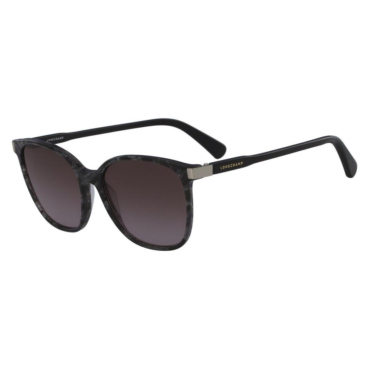 Longchamp LO612S Sunglasses Women Marble Black Rectangle 54mm