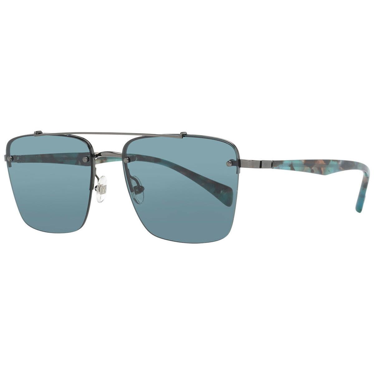 Yohji Yamamoto 7001-900 Gun Metal / Green Lens Sunglasses