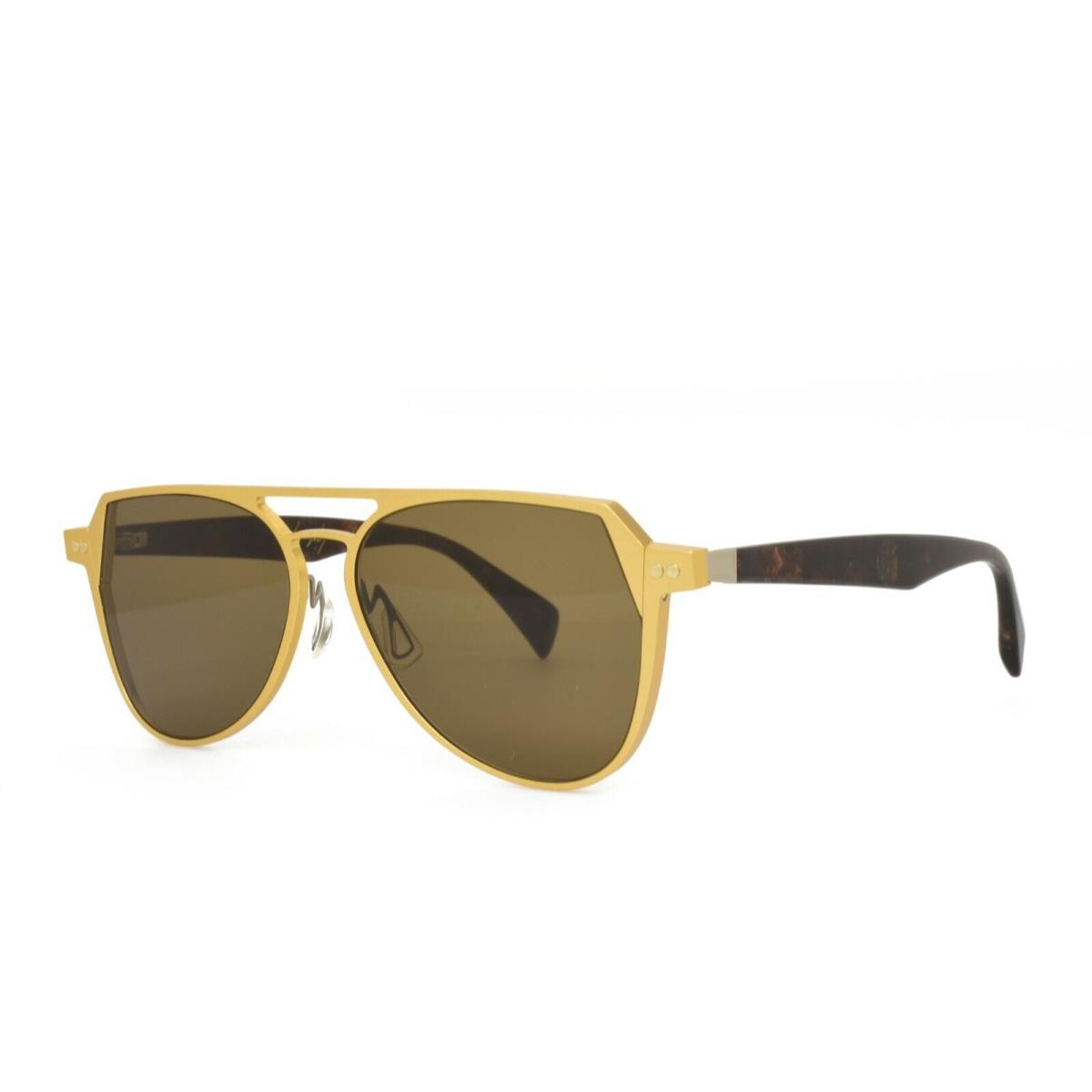 Yohji Yamamoto Sunglasses Gold Geometric Aviator 56-14-140