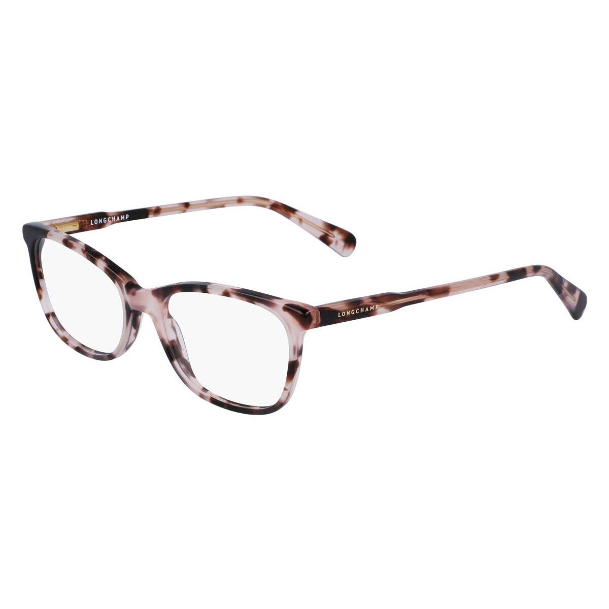 Longchamp LO2708 Eyeglasses Women Rose Havana Square 50mm