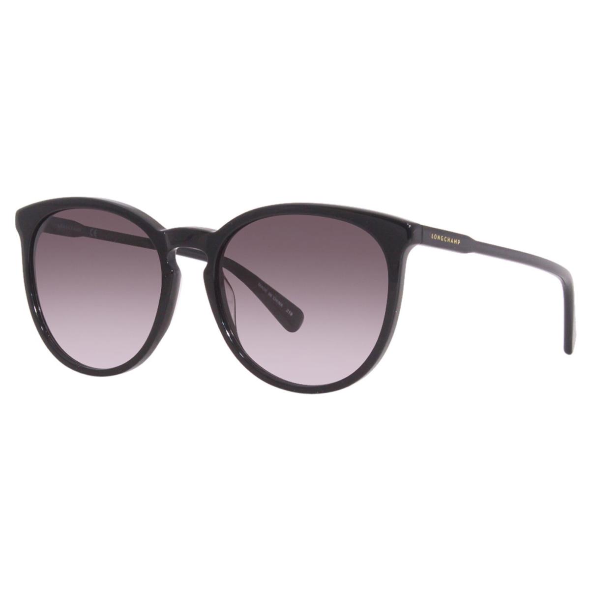 Longchamp LO606S 001 Sunglasses Women`s Black/grey Gradient Cat Eye 56mm