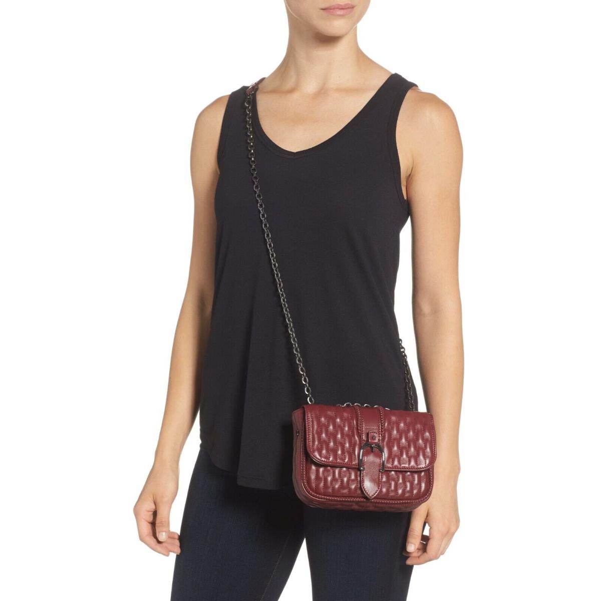 Longchamp Mat Mini Crossbody Bag Burgundy