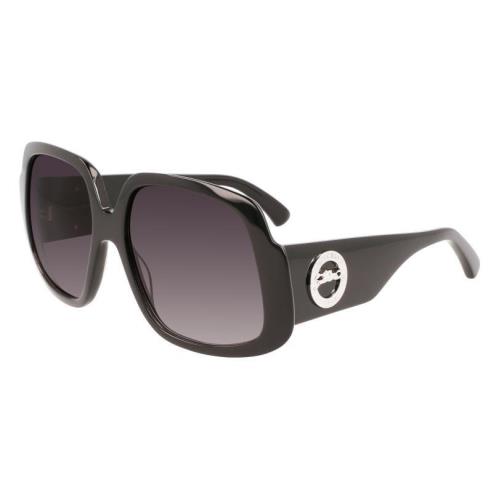 Longchamp LO 709S 001 Black Sunglasses with Grey Gradient Lenses