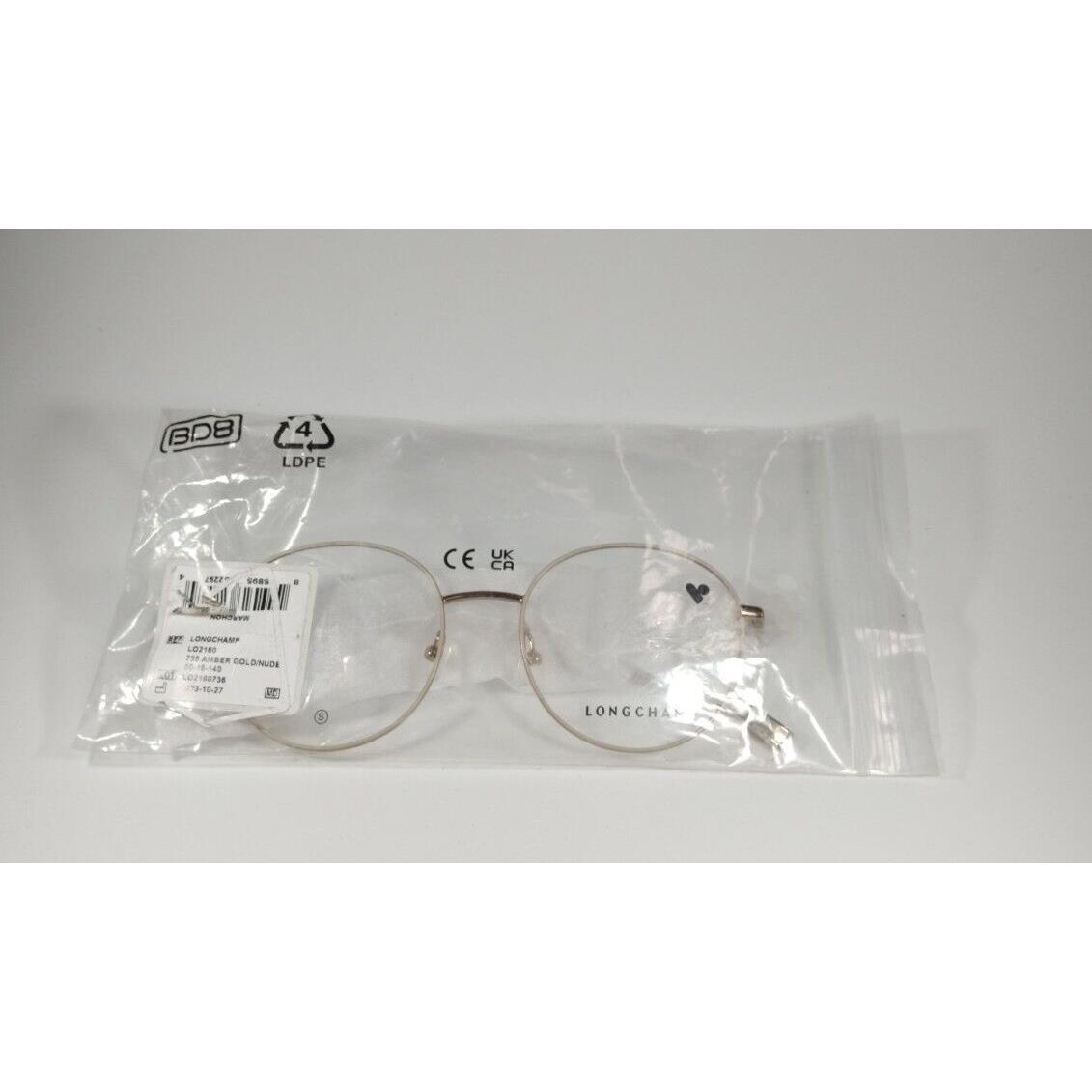 Longchamp LO2160 736 Amber Gold 50-18-140 Eyeglass Frames no Case