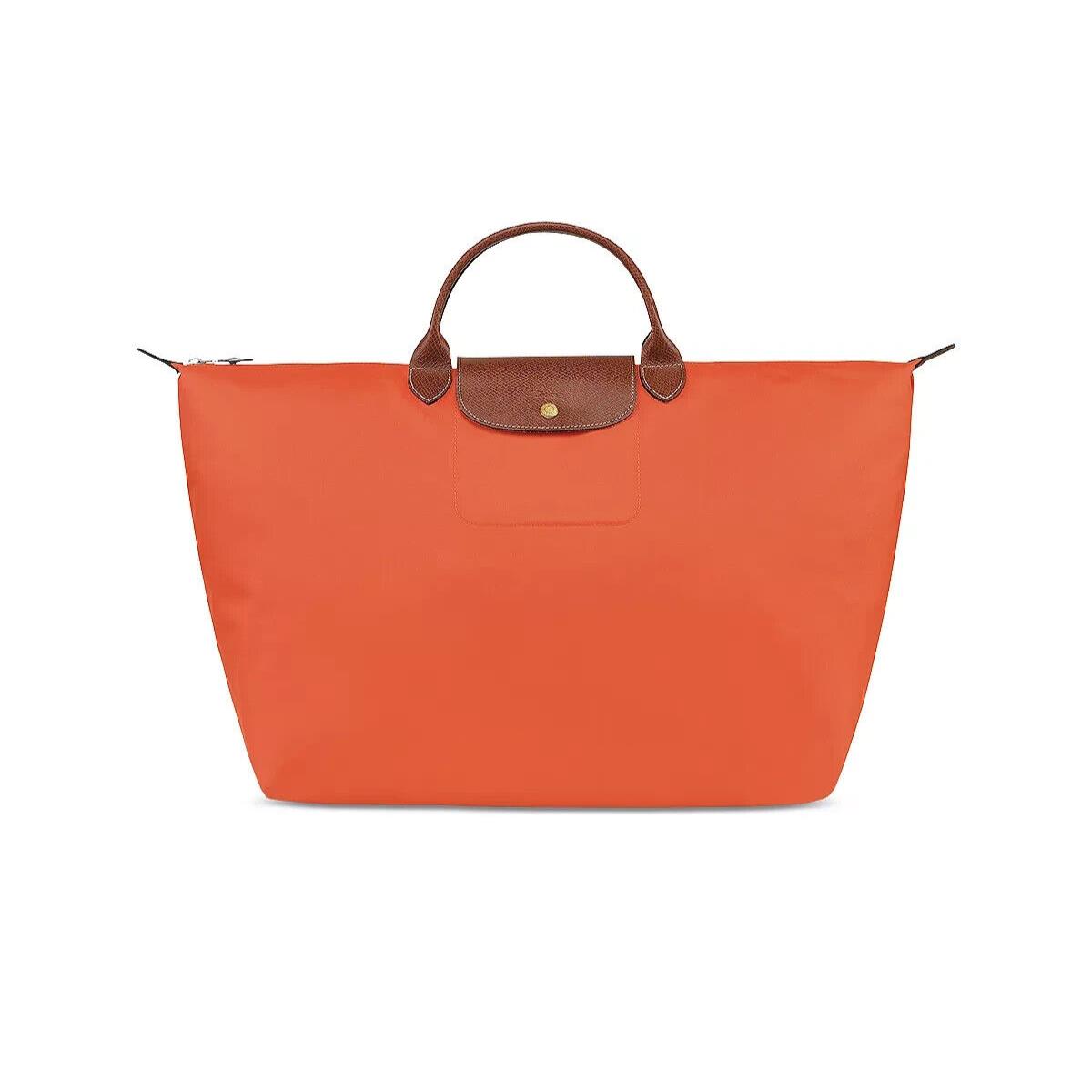 Longchamp LE Pliage 18 Type L Weekender Duffel Travel Bag Orange