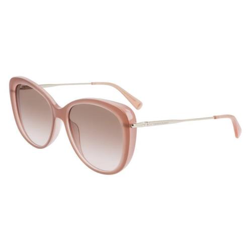 Longchamp LO 674S 279 Gold Sunglasses with Brown Gradient Lenses - Nude Pink, Frame: Nude, Lens: Brown