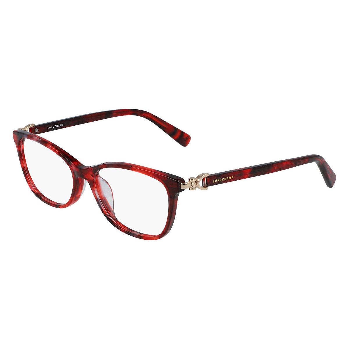 Longchamp LO 2633 518 Red Havana Eyeglasses 51/15/140 with Longchamp Case - Red Havana, Frame: Red, Manufacturer: 518