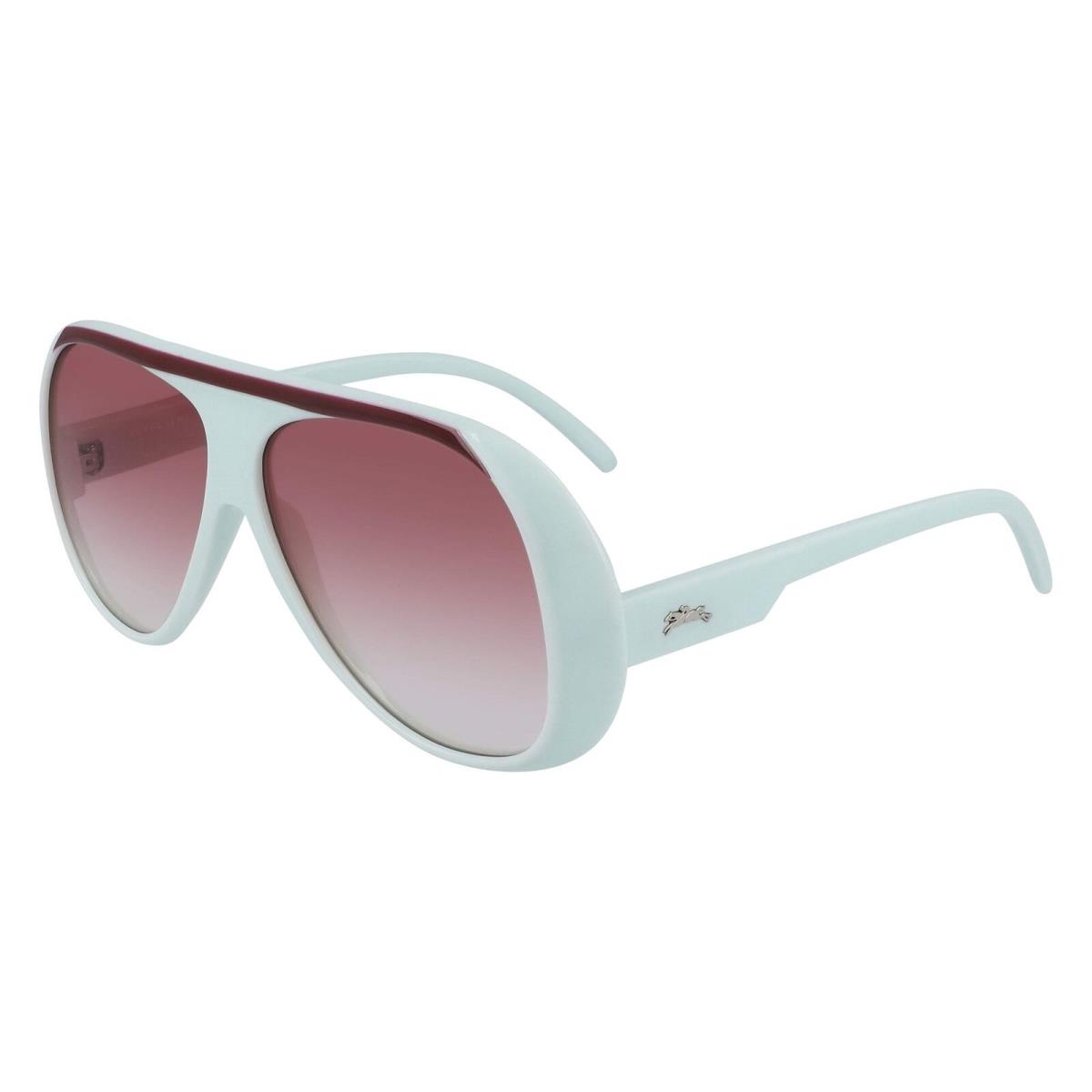 Longchamp LO 664S Aqua Sunglasses with Rose Gradient Lenses