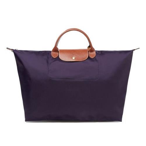 Longchamp Le Pliage 18 Type L Large Travel Tote Weekender Bilberry Purple