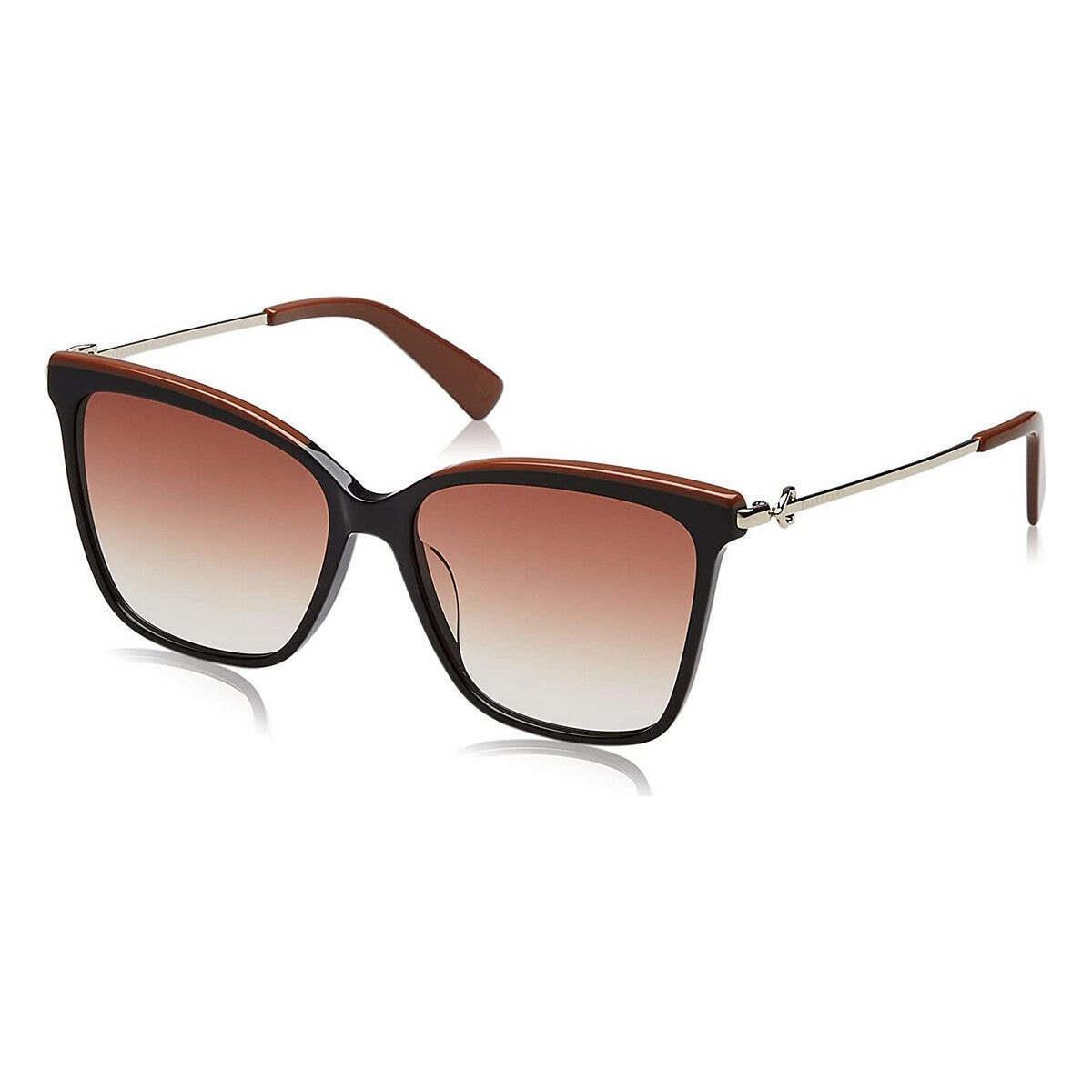 Longchamp Women`s Gradient Square 56mm Sunglasses Brown Black LO683S