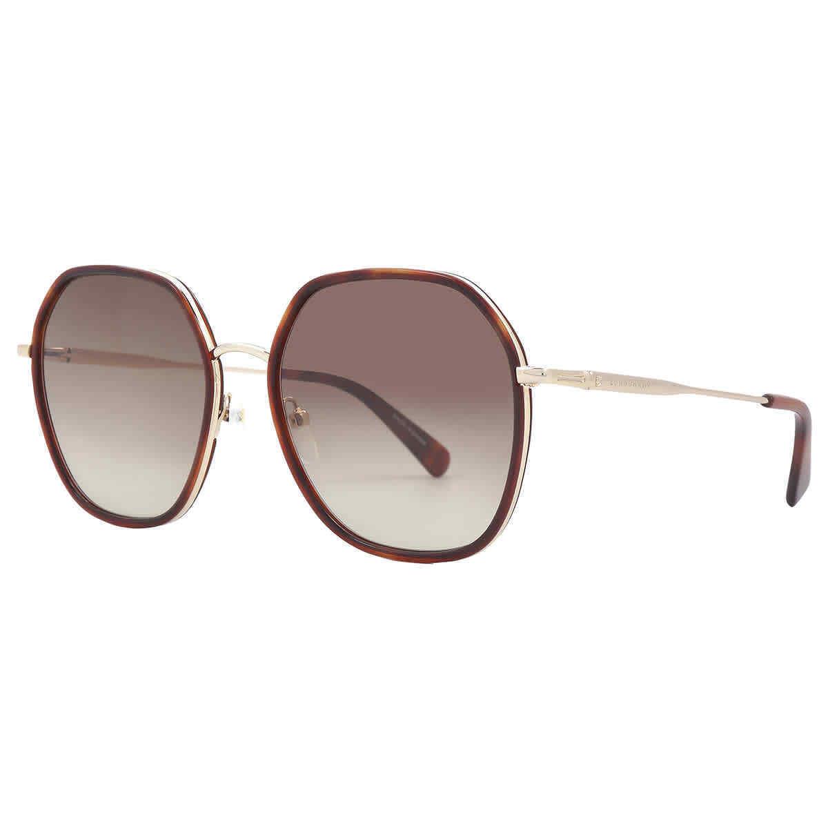 Longchamp Brown Gradient Geometric Ladies Sunglasses LO163S 717 58