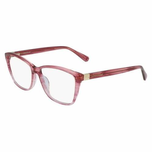 Longchamp LO 2659 617 Crystal Striped Rose Eyeglasses 51/14/140 with Case