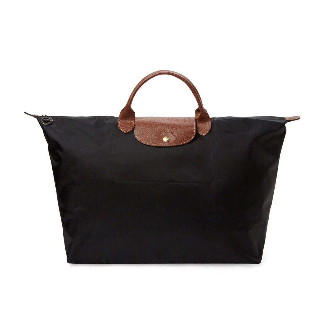 Longchamp Le Pliage 18 Type L Large Short Handle Travel Tote Black