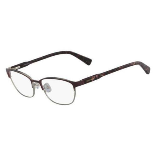 Longchamp LO2107 602 Wine Monel Eyeglasses 52mm with Case