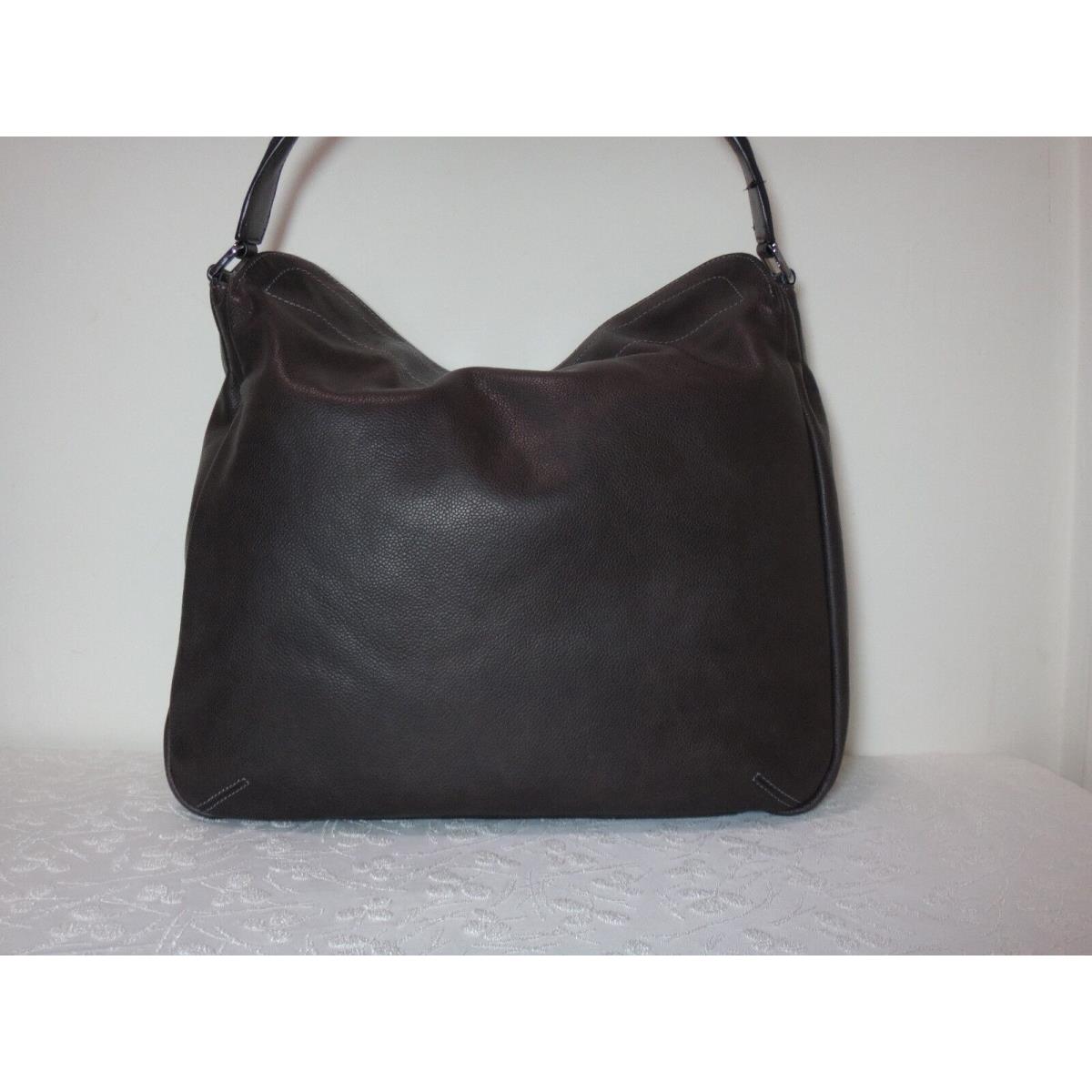 Longchamp Leather Hobo Moka