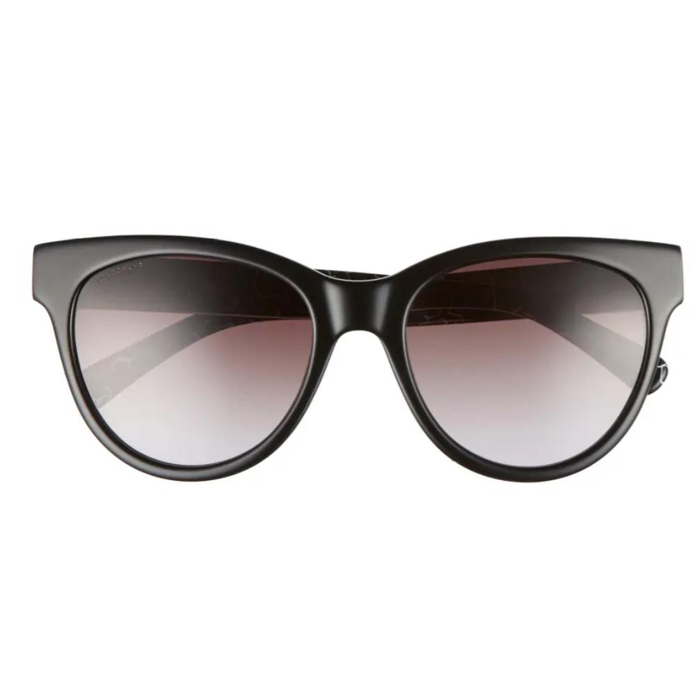 Longchamp Marchon 54mm Marble Black Cat Eye Woman`s Sunglasses S2813