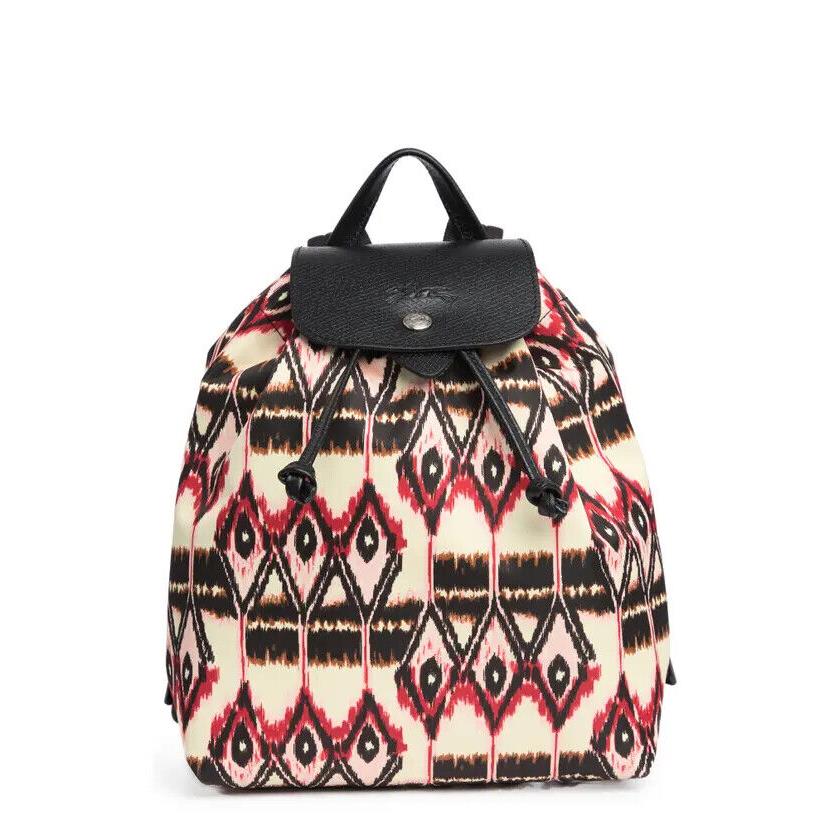 Longchamp Paris Le Pilage Ivory Ikat Drawstring Backpack