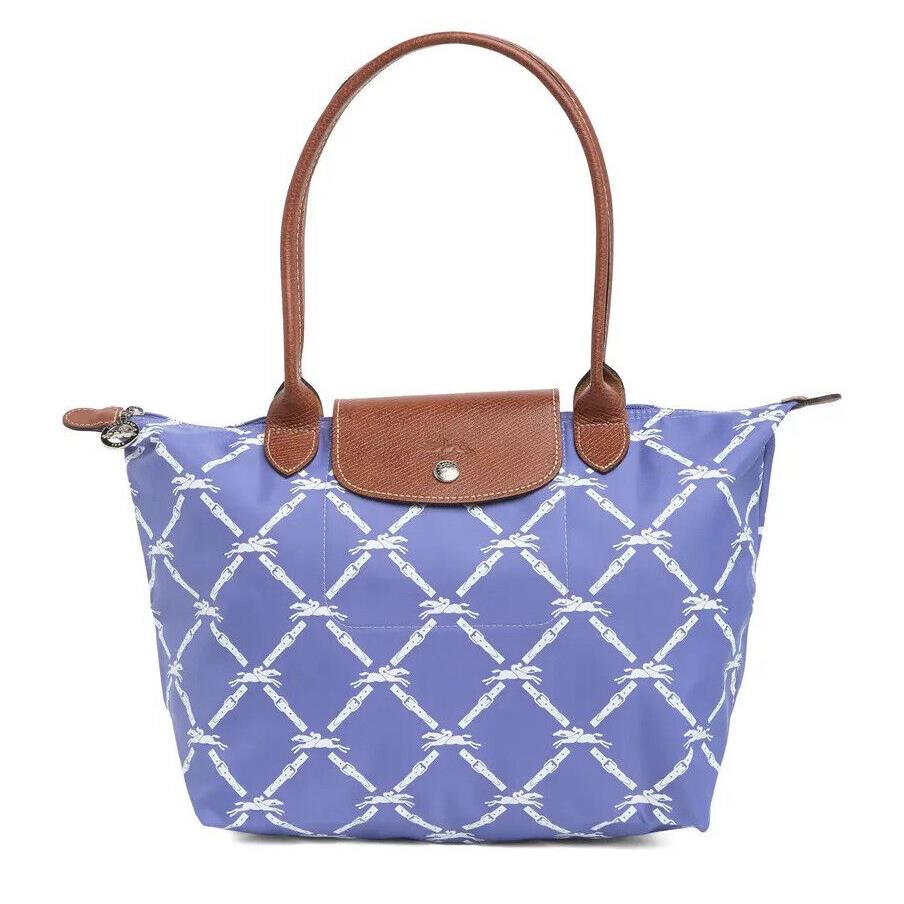 Longchamp Le Pliage Chevaux Ailes Med Shoulder Tote Lavender Made in France