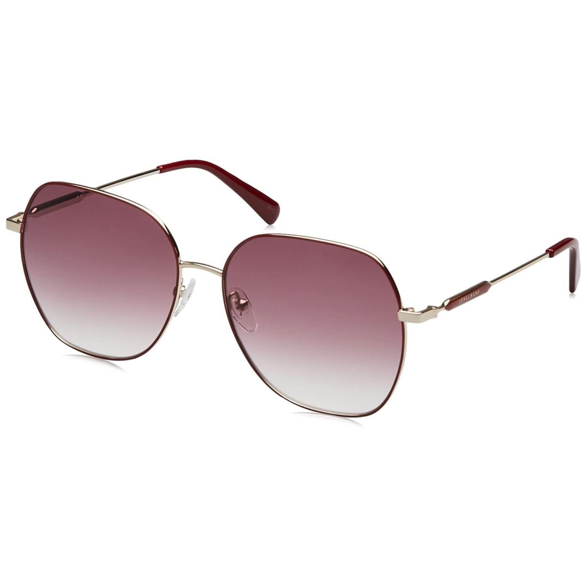 Longchamp LO 151S 604 Burgundy Gold Sunglasses with Burgundy Gradient Lens