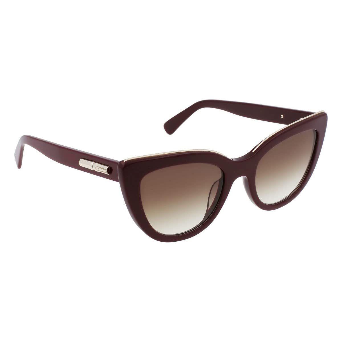 Longchamp LO 686S 604 Burgundy Sunglasses with Brown Gradient Lenses - Brown, Frame: Burgundy, Lens: Brown