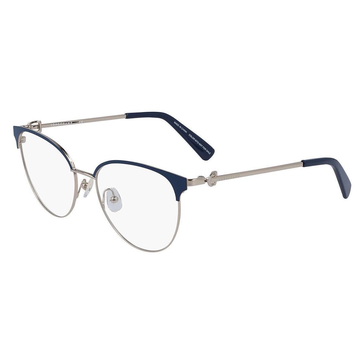 Longchamp LO 2134 719 Gold Blue Eyeglasses 52/17/140 with Longchamp Case