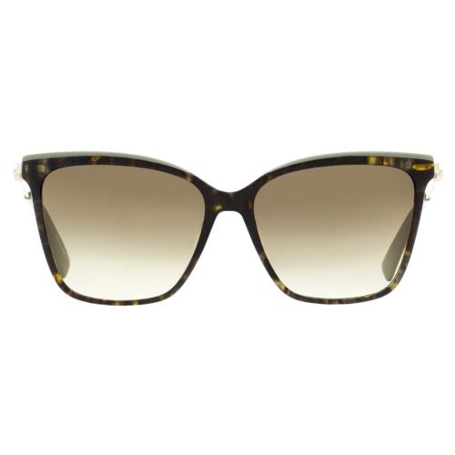 Longchamp Square Sunglasses LO683S 341 Tortoise/green/gold 56mm - Frame: Tortoise/Green/Gold, Lens: Green Gradient