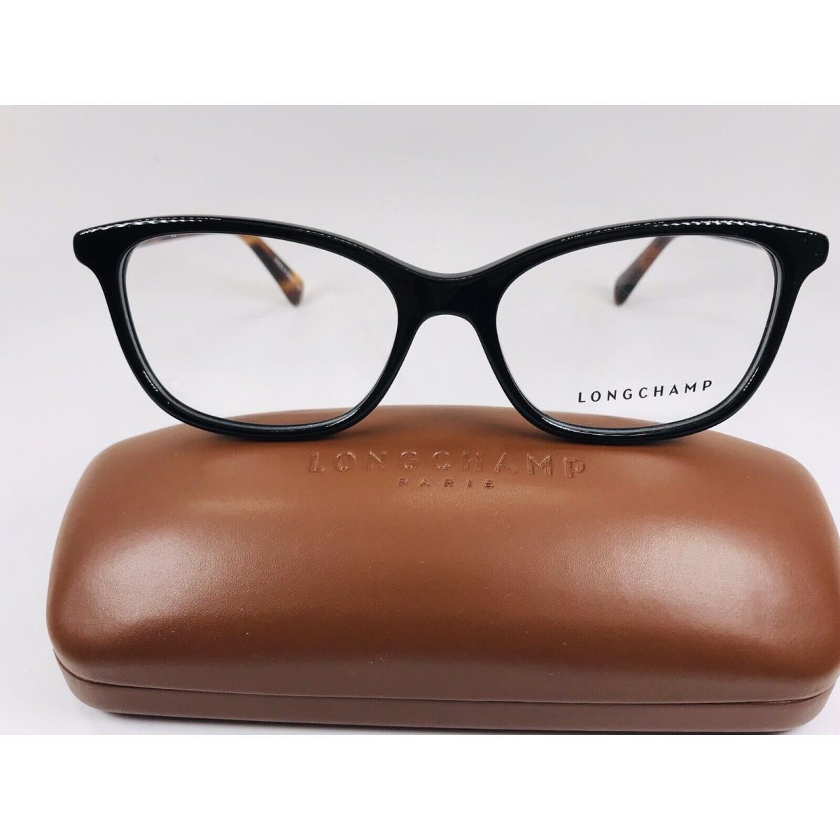 Longchamp LO2604 001 Black Havana Eyeglasses 53mm with Case