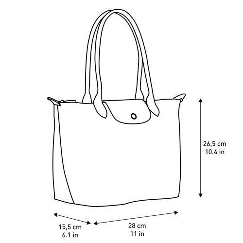 Longchamp Le Pliage Med Sml Nylon Shoulder Tote Saffron Yellow