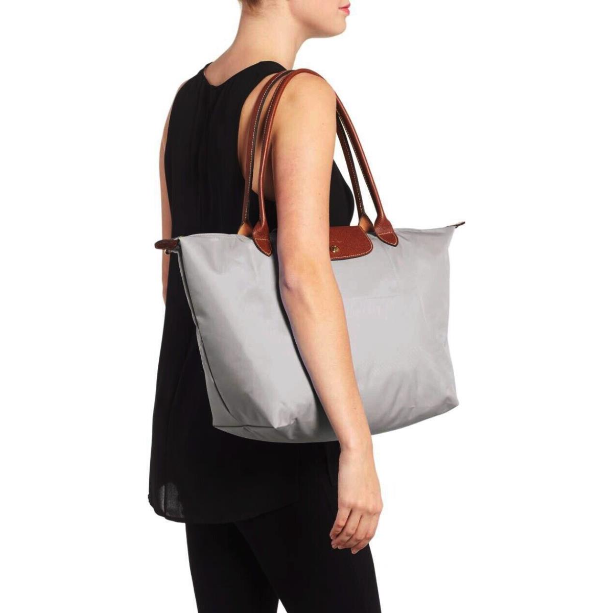 Longchamp Le Pliage Large Nylon Shouler Tote 1899089P51 Grey