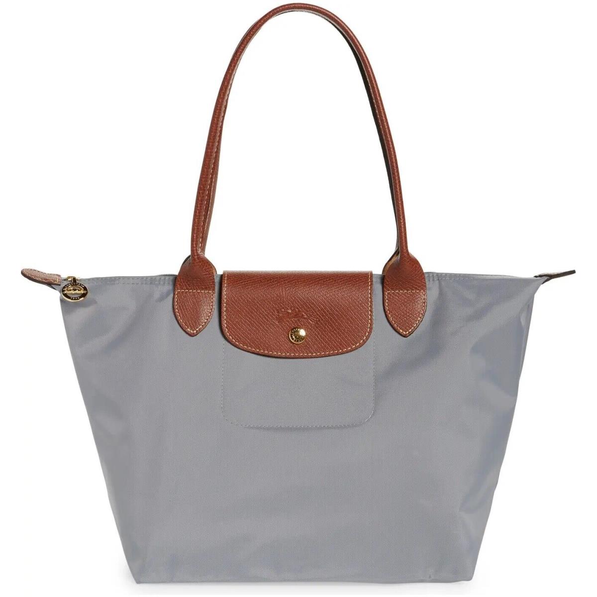 Longchamp Le Pliage Med Sml Nylon Shoulder Tote 2605089 Gray