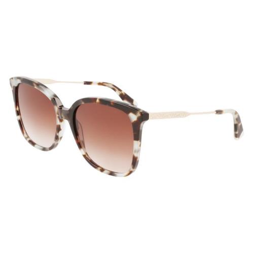 Longchamp Havana Aqua Sunglasses with Brown Gradient Lenses