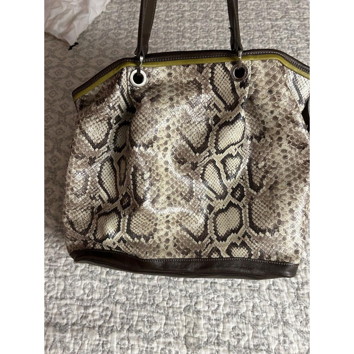 Longchamp Snakeskin Embossed Leather Shoulder Large Tote Bag Fash Brands