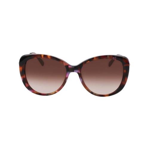 Longchamp LO 674S 504 Fuchsia Havana Sunglasses with Brown Gradient Lenses